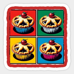 Mince Pie Marvel: A Pop Art Extravaganza - Festive dessert Sticker